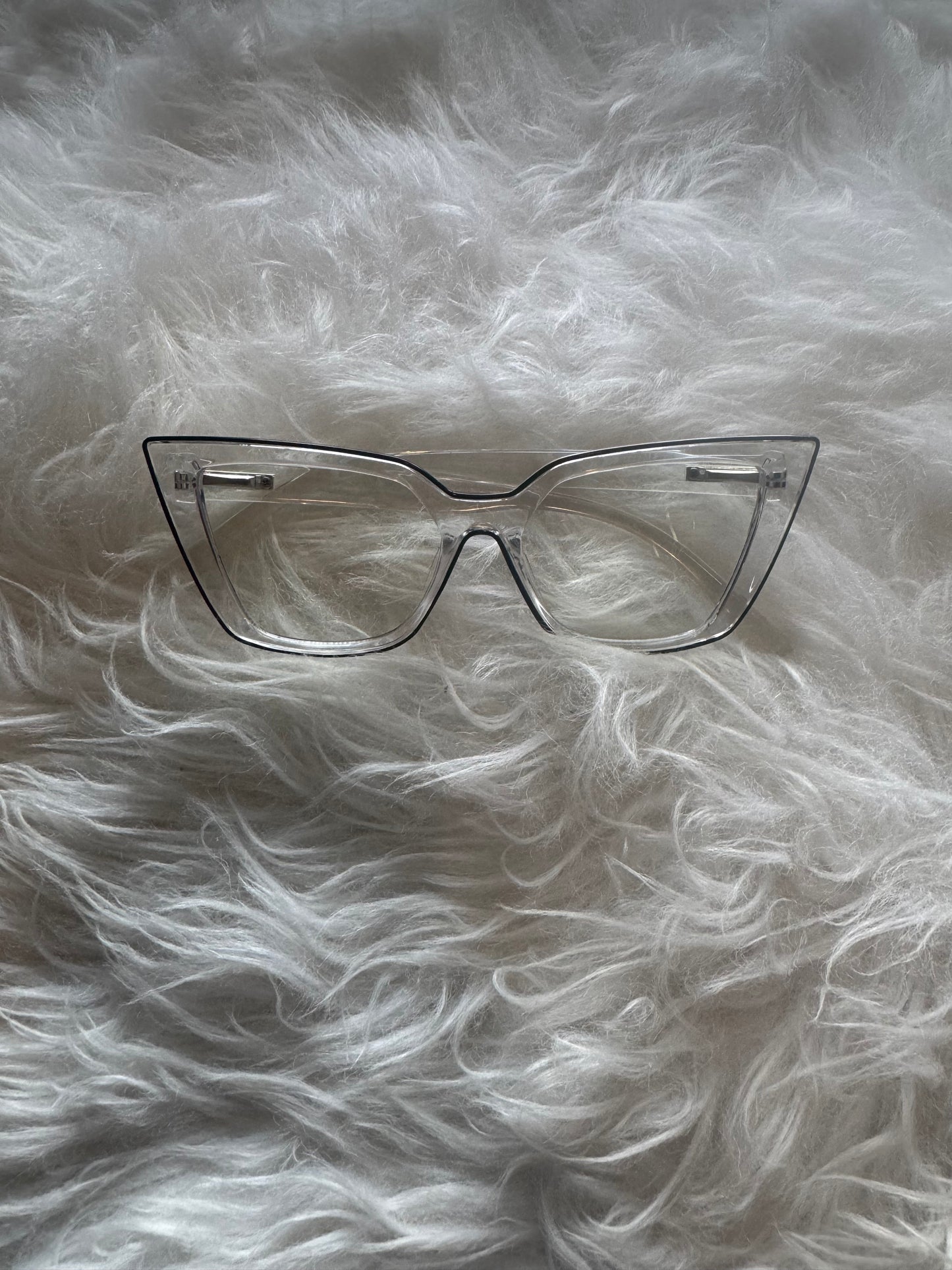 Clear/Black Cat Eye Glasses